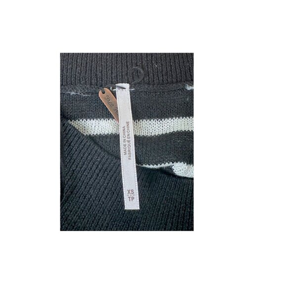 Free People Striped Crop Sweater - XS - Linen & Cotton Blend - Long Sleeve NWOT - Picture 7 of 7